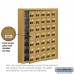 Salsbury Cell Phone Storage Locker - with Front Access Panel - 7 Door High Unit (5 Inch Deep Compartments) - 35 A Doors (34 usable) - Gold - Surface Mounted - Resettable Combination Locks